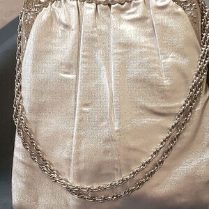 Vintage Small Silver Cloth Purse By HL